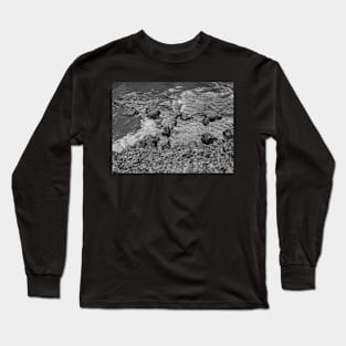 Rocky river in the Dutch city of Maastricht Long Sleeve T-Shirt